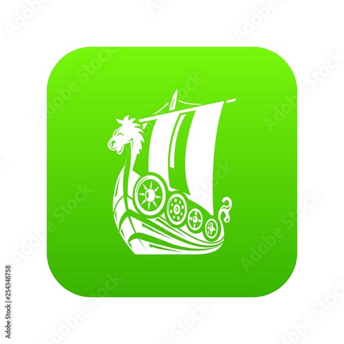 Ancient ship icon. Simple illustration of ancient ship vector icon for web