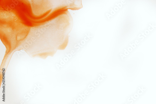 Orange abstract watercolor background design. Color theory. photo