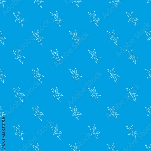 Pointed star pattern vector seamless blue repeat for any use