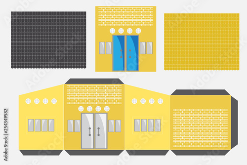 Restaurant or House Paper Model Cut and glue