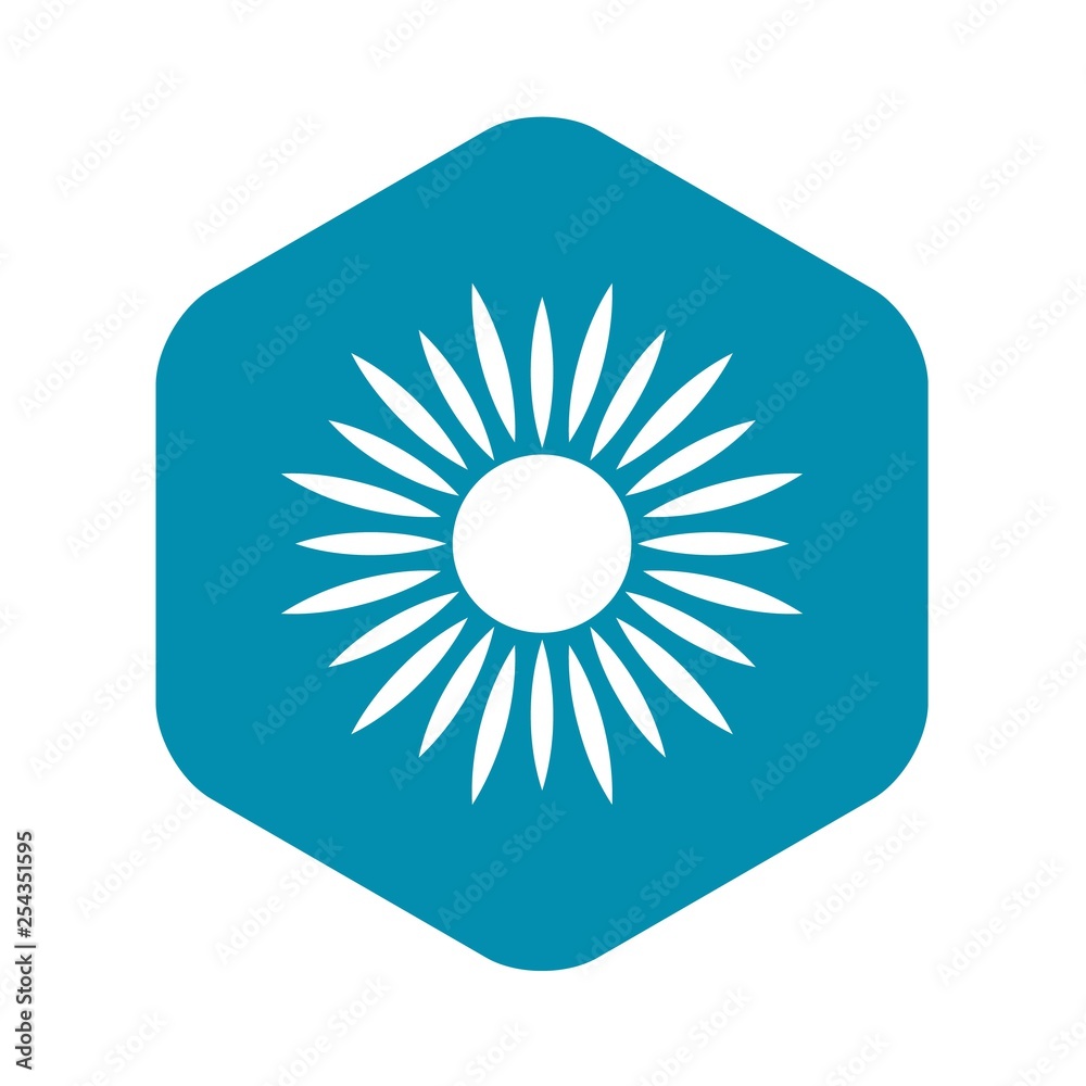 Sun icon in simple style isolated on white background Sun icon in simple style isolated on white background