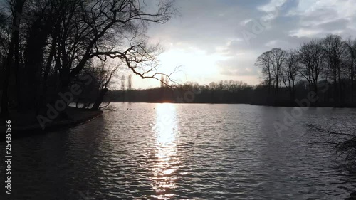 Munich Kleinhesseloher lake fotage photo