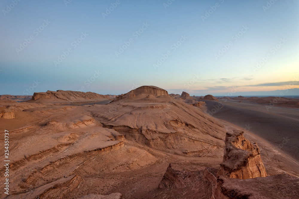 Dasht-e Lut Desert in eastern Iran taken in January 2019 taken in hdr