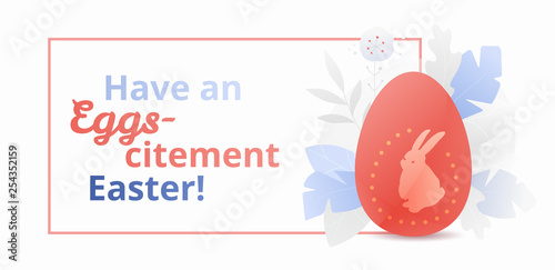Have an Eggs-citement Easter Banner