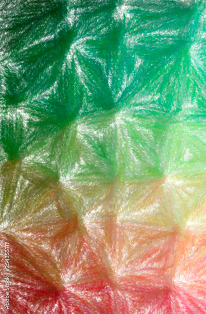 Obraz premium Abstract illustration of green, pink, red, yellow Wax Crayon with low coverage background