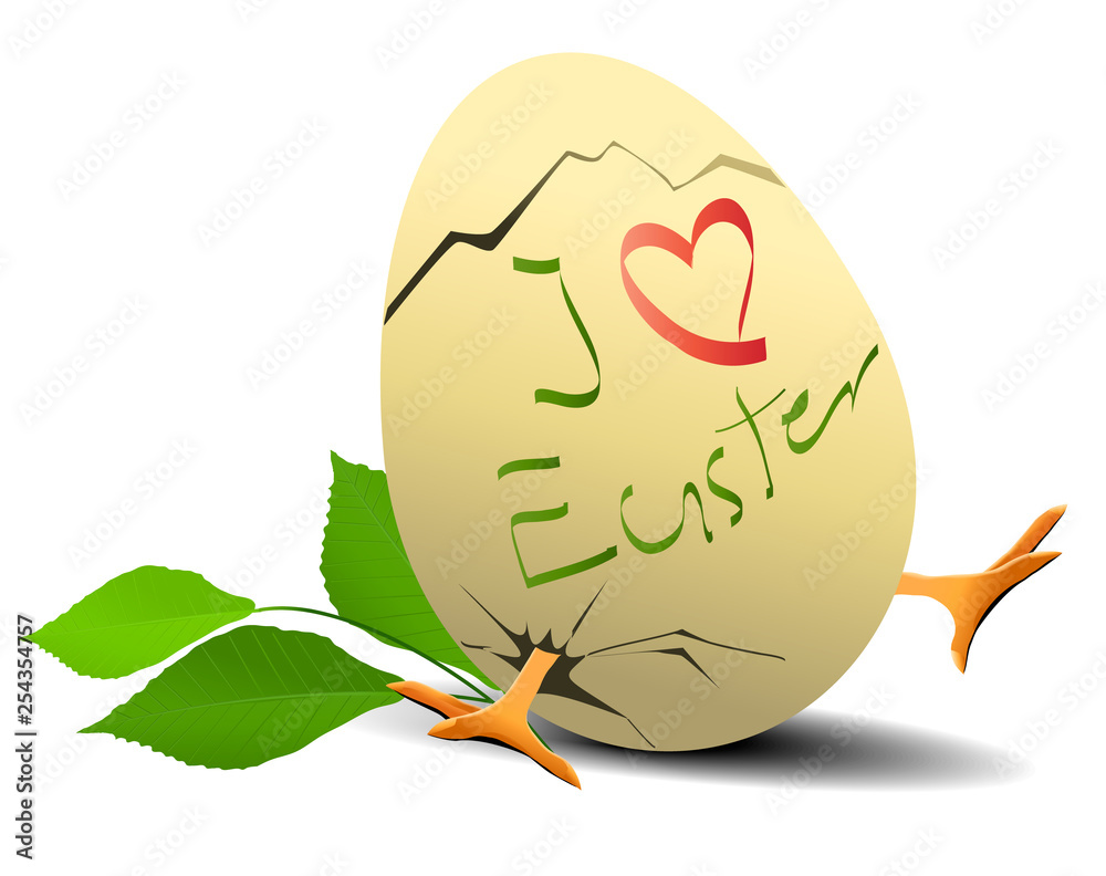 Fototapeta premium I love Easter holiday background