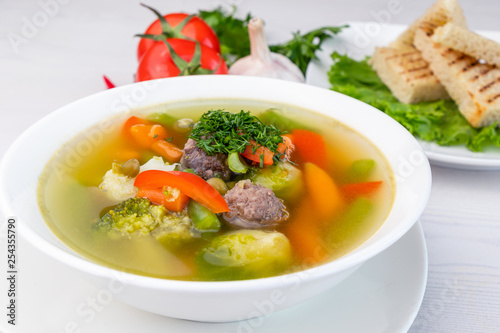 vegetable soup with vegetables