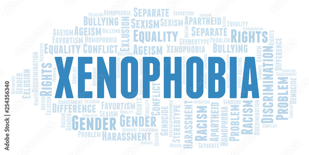 Xenophobia word cloud.