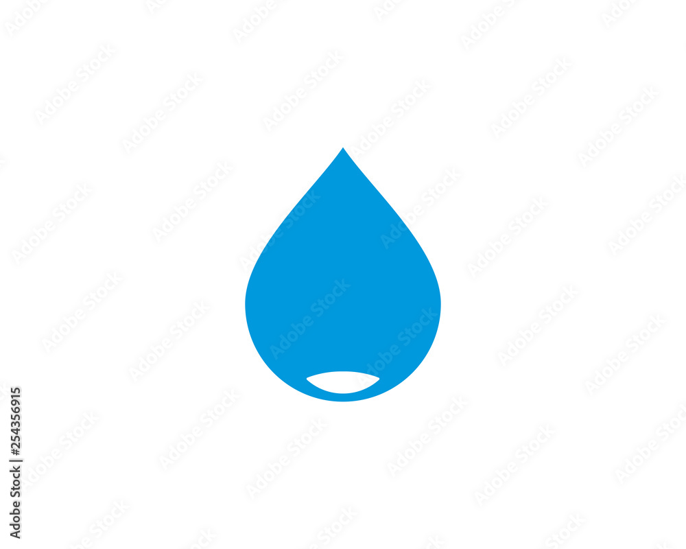 Set of abstract blue water drops symbols, logo template Set of abstract blue water drops symbols, logo template