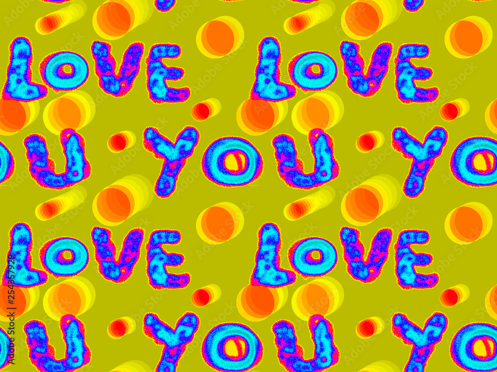 seamless pattern of design with gift and love