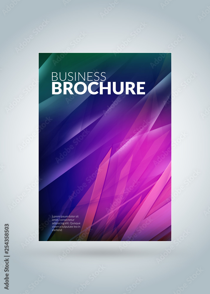 Fototapeta premium Abstract vector business brochure cover or banner design template. Business flyer or poster with abstract background