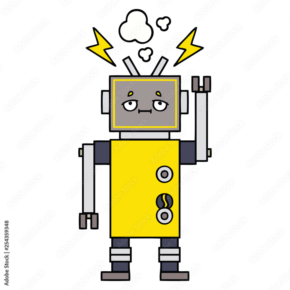 cute cartoon robot