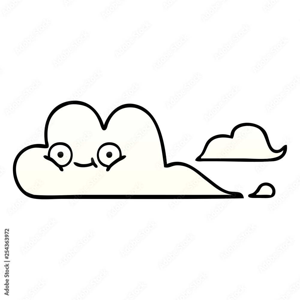 gradient shaded cartoon white cloud gradient shaded cartoon white cloud