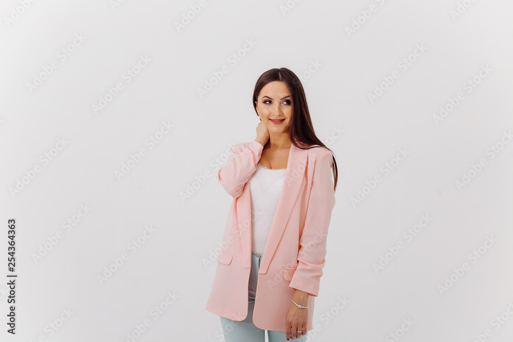 Beautiful young buissnes woman in studio Beautiful young buissnes woman in studio