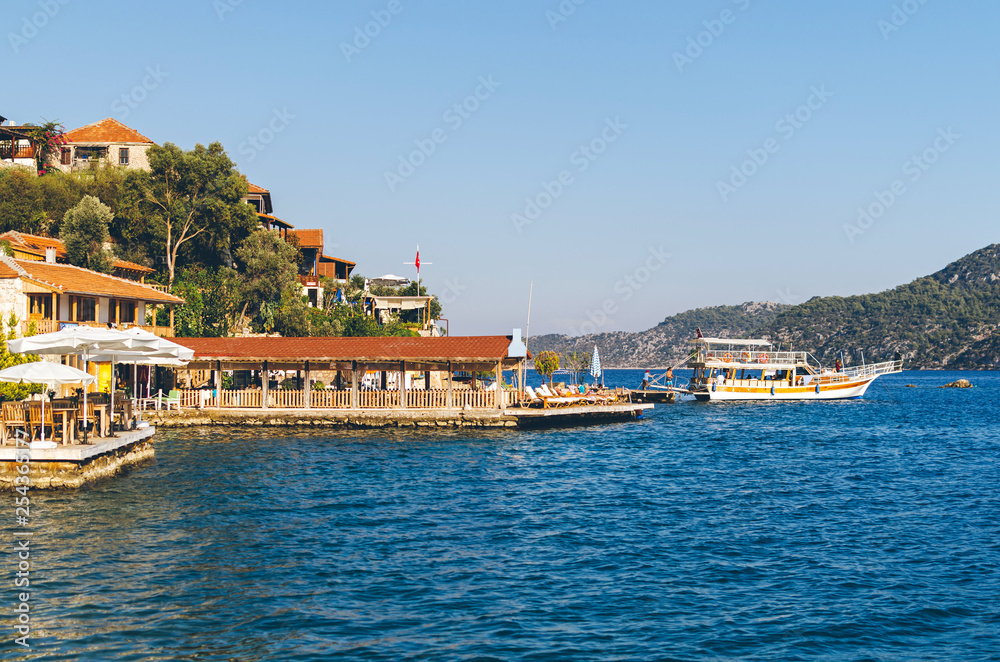 Obraz premium Town in the Kekova coastal region, near Demre, Turkey