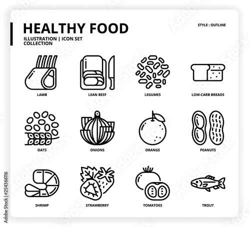 HealthyFood icon set