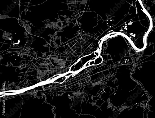 map of the city of Krasnoyarsk, Russia