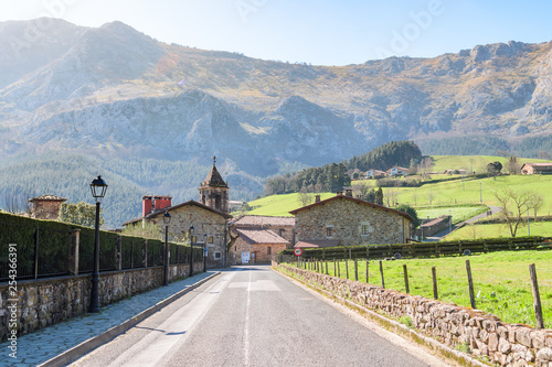 countryside town of basque country, Spain