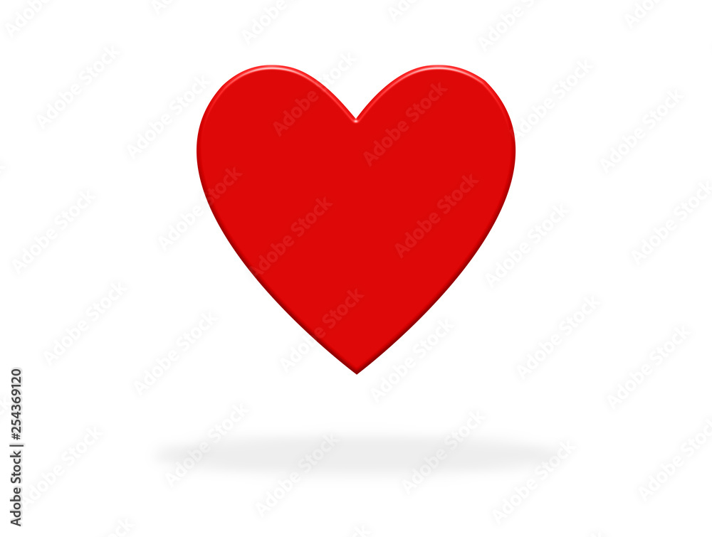 Rotes Herz als Symbol für Liebe, Dating, Hochzeit oder Gesundheit