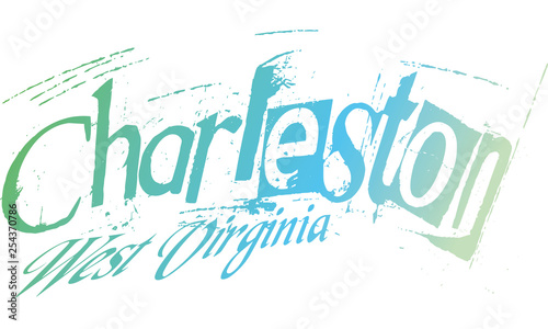 vector West Virginia Charleston