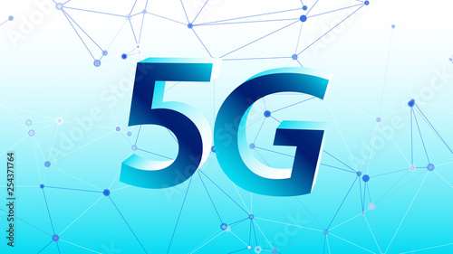 Mobile technology innovation 5G technology vector 3d symbol