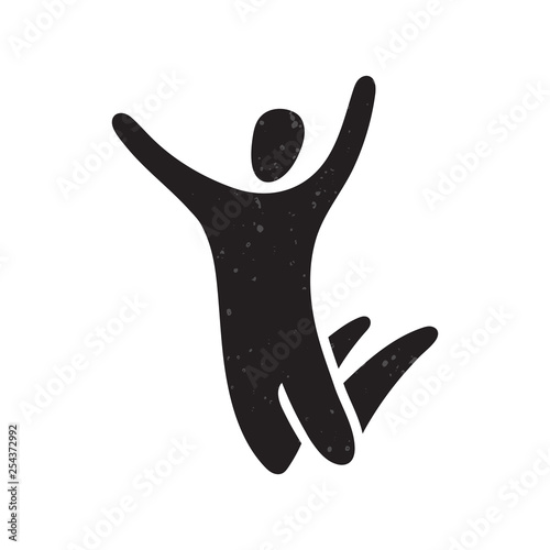 Vector illustration of jumping people. Trampoline park concept.