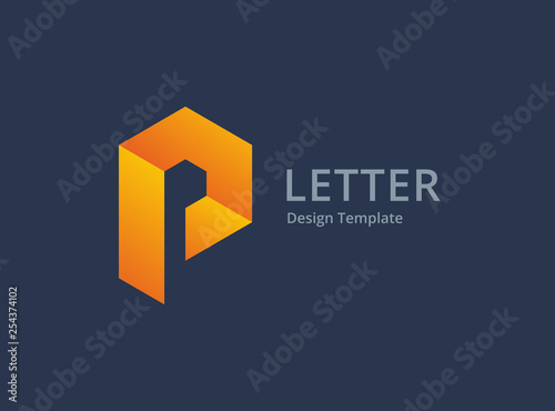 Letter P logo icon design template elements