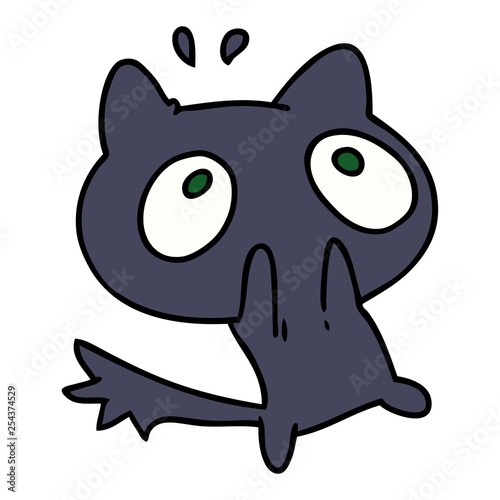 cartoon kawaii of a shocked cat