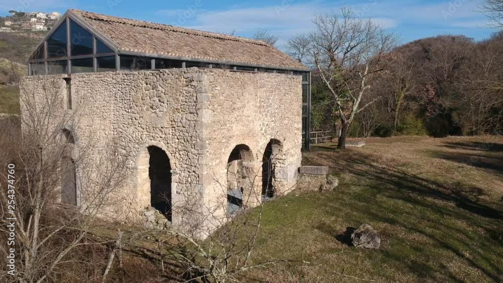 Church highmedieval of San Donato (Lazio, Italy) near Farfa. Aerial view. Church highmedieval of San Donato (Lazio, Italy) near Farfa. Aerial view.