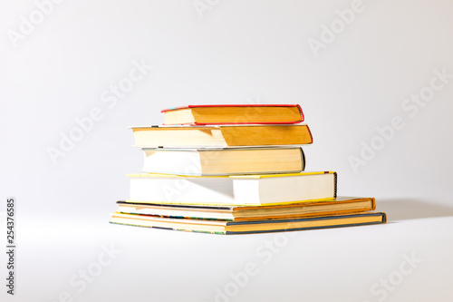 Books on a white background