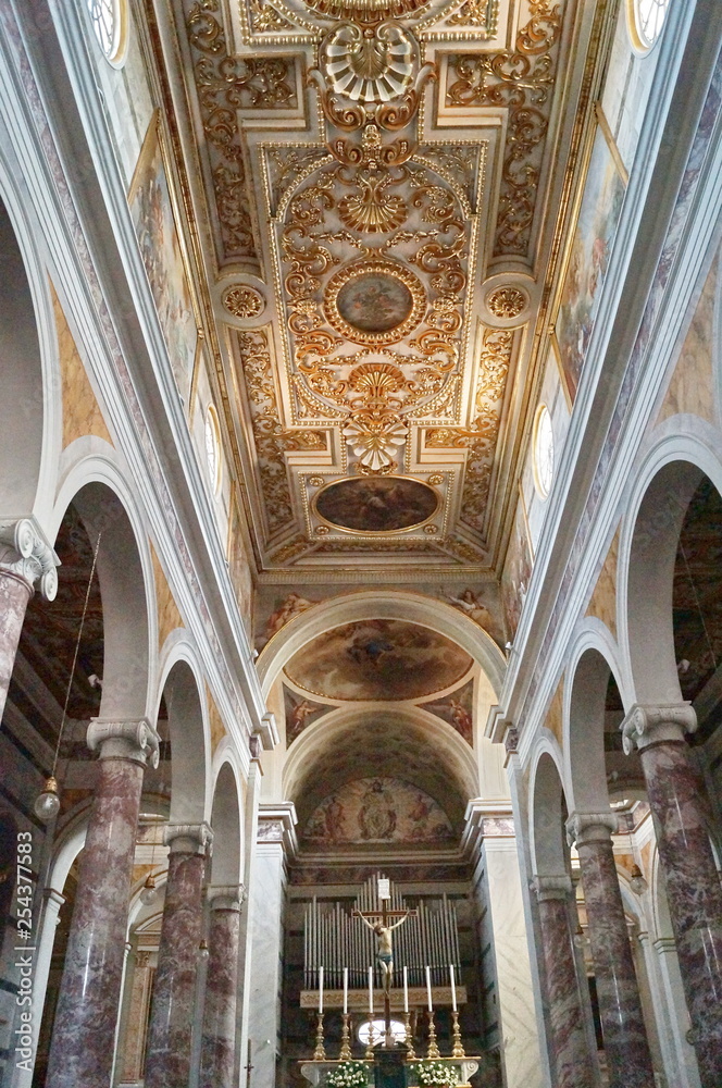Interior of San Miniato cathedral, Tuscany, Italy