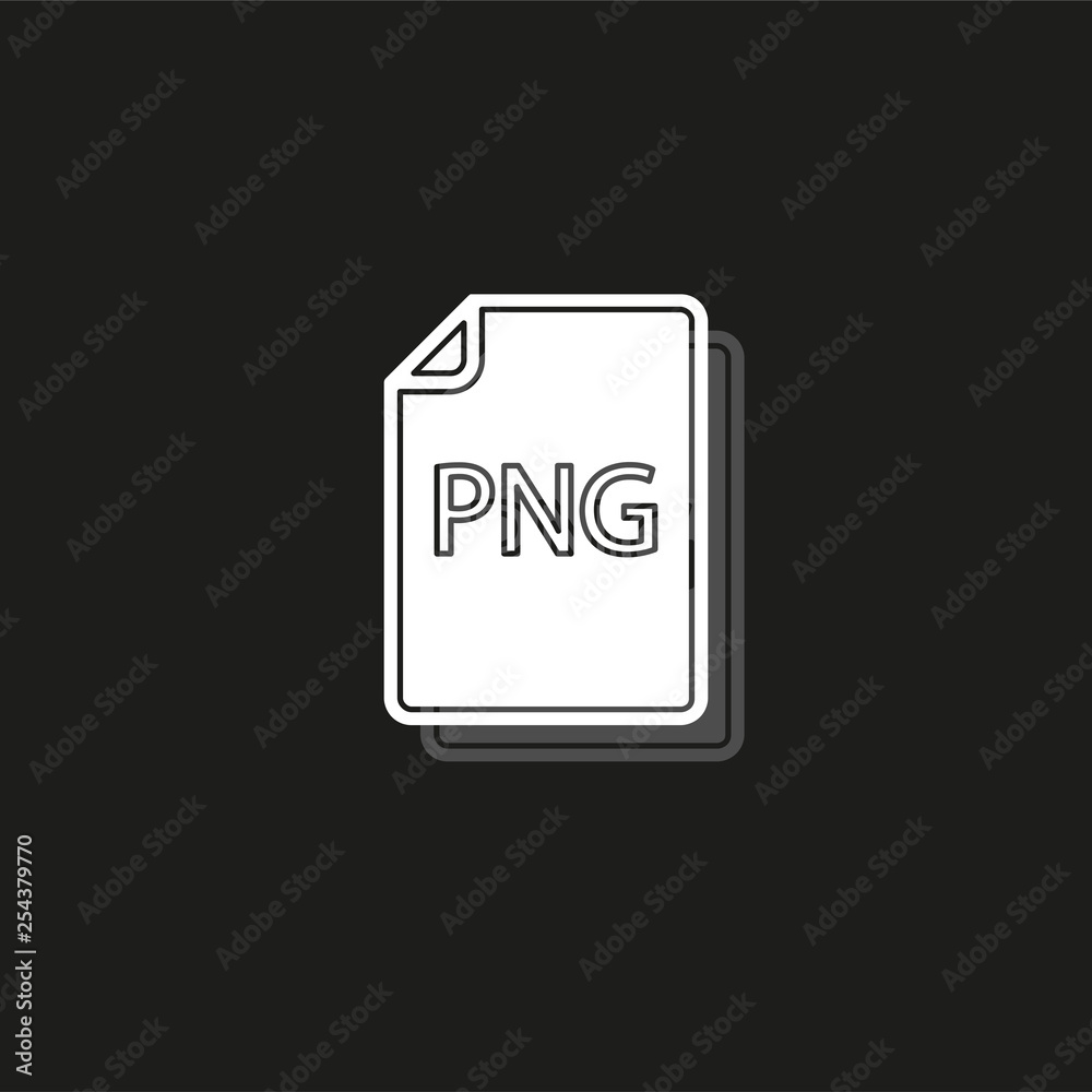 download PNG document icon - vector file format symbol