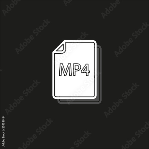 download MP4 document icon - vector file format symbol