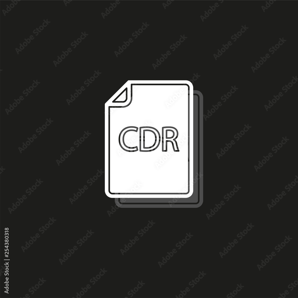 download CDR document icon - vector file format symbol