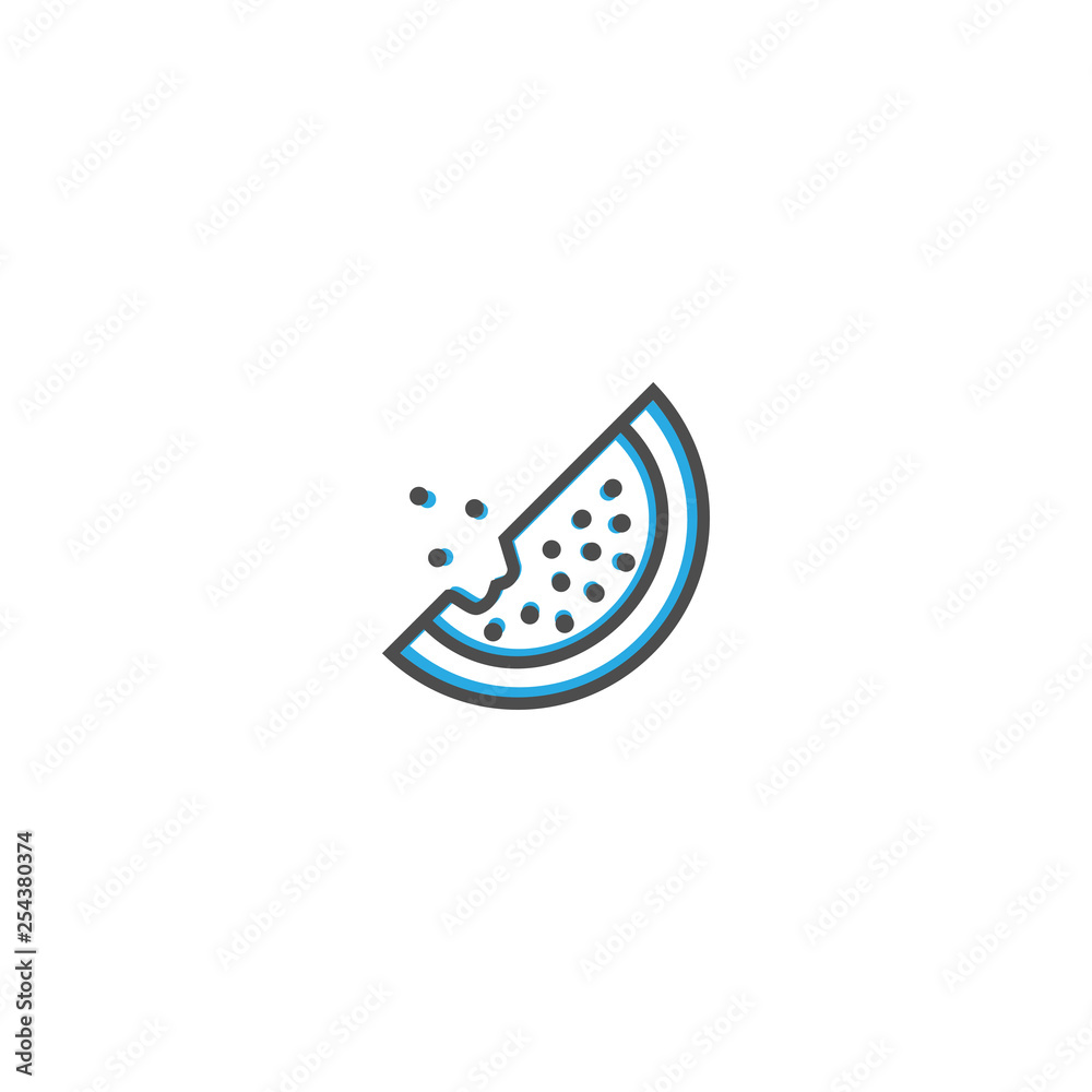 Watermelon icon design. Gastronomy icon vector illustration Watermelon icon design. Gastronomy icon vector illustration