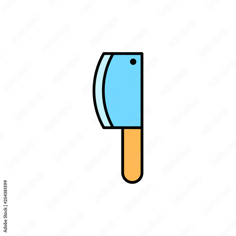 Cleaver flat vector icon sign symbol Cleaver flat vector icon sign symbol