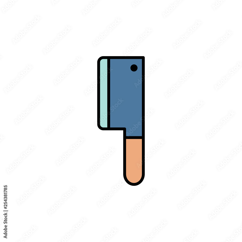 Cleaver flat vector icon sign symbol Cleaver flat vector icon sign symbol