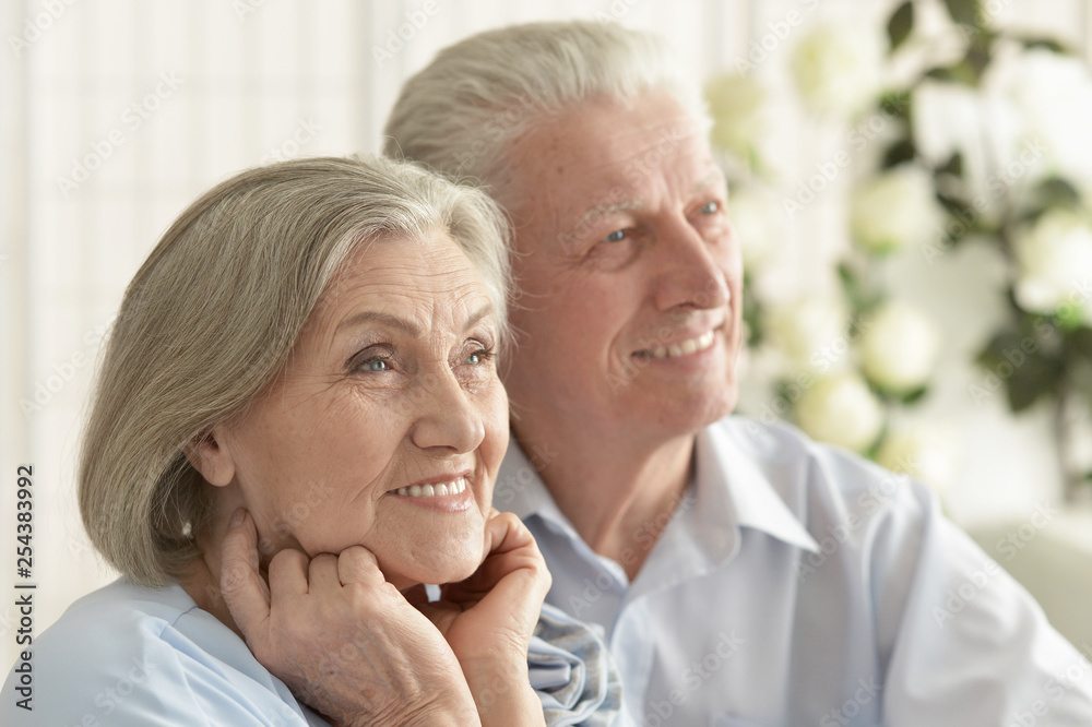 Portrait of a happy senior couple at home Portrait of a happy senior couple at home