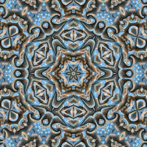 3d effekt - abstrakt hexagonal grafisch fraktal muster