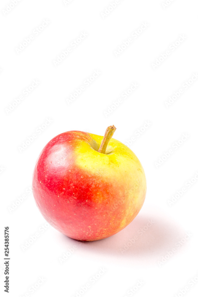 one red green organic apple isolated with copyspace one red green organic apple isolated with copyspace
