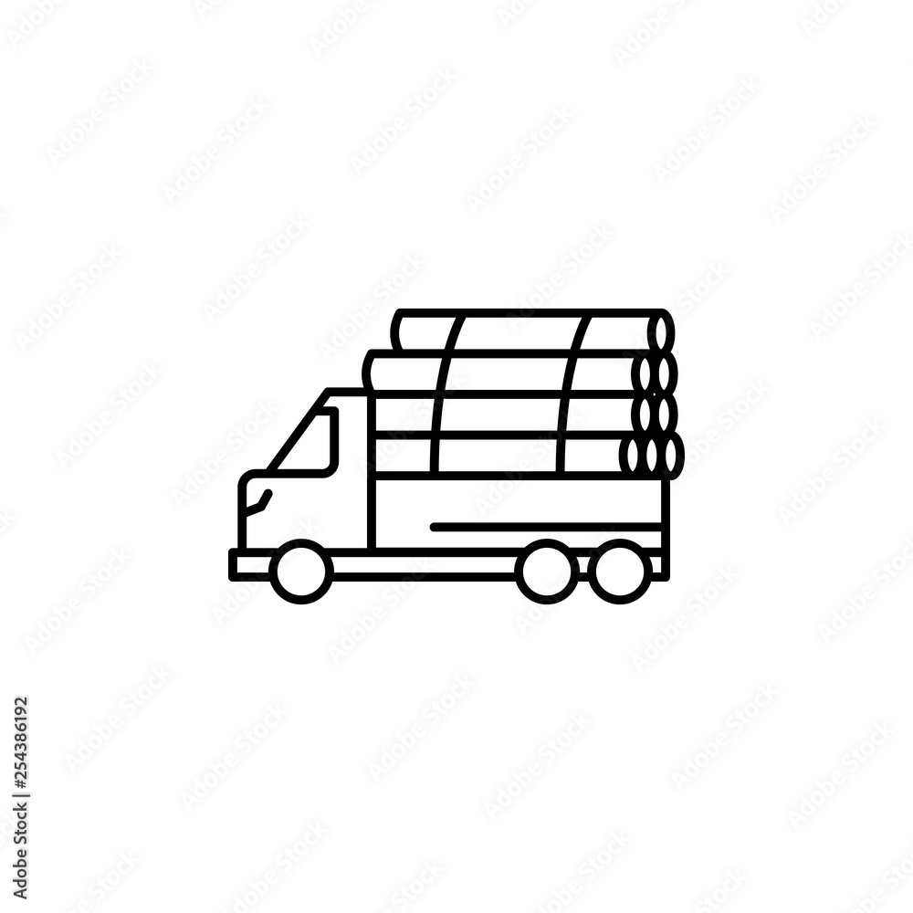 truck, wood icon. Element of overweight culture. Thin icon for website design and development, app development. Premium icon truck, wood icon. Element of overweight culture. Thin icon for website design and development, app development. Premium icon