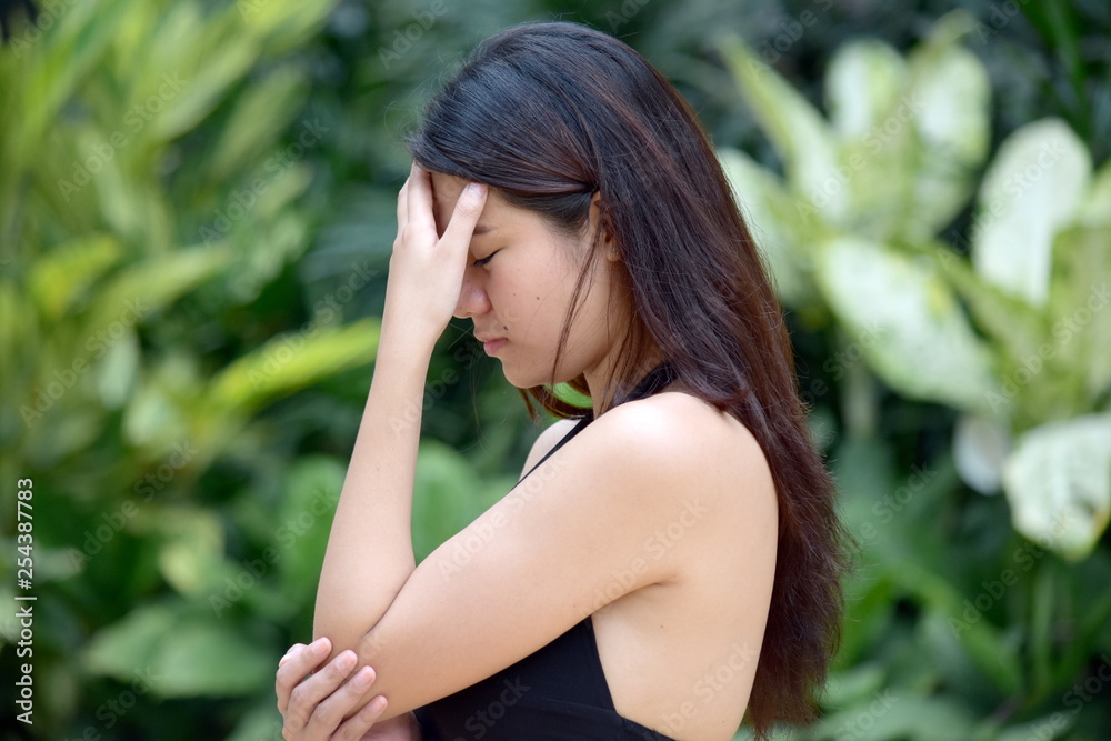 A Worried Asian Woman