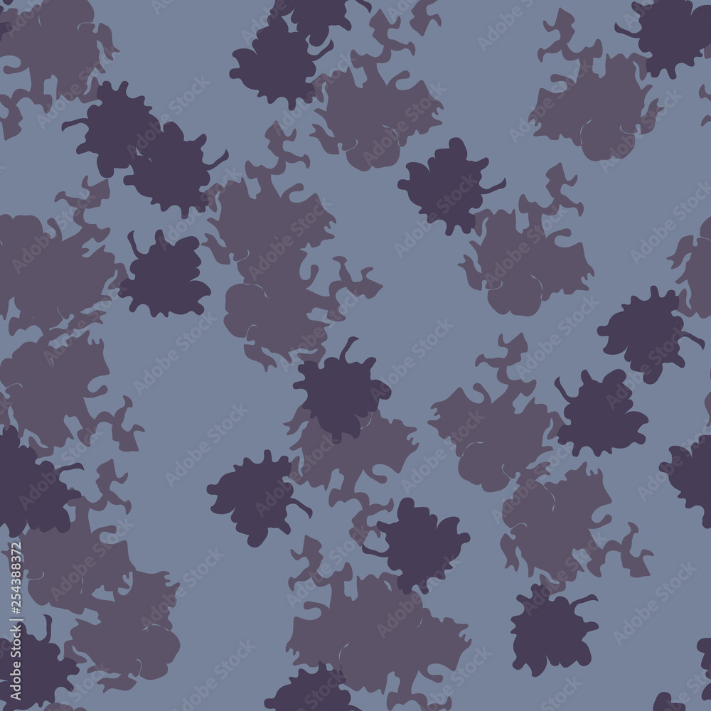 Urban UFO camouflage of various shades of blue and purple colors Urban UFO camouflage of various shades of blue and purple colors