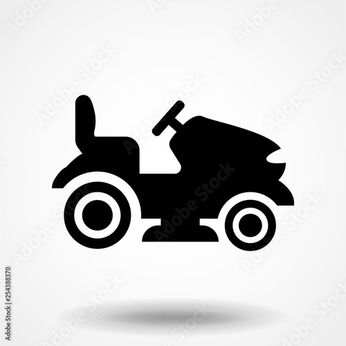 Lawn tractor icon. Vector concept illustration for design.