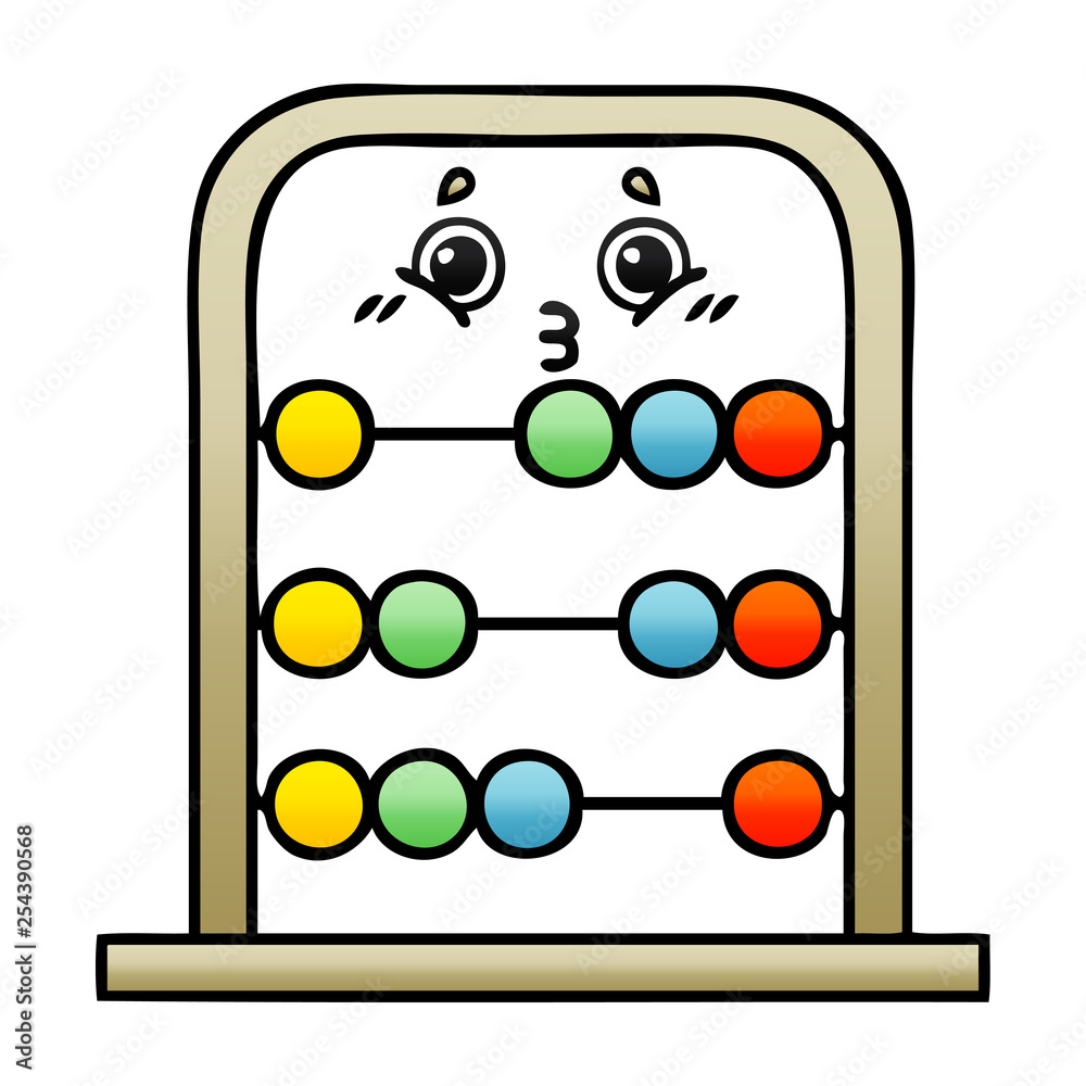 gradient shaded cartoon abacus gradient shaded cartoon abacus