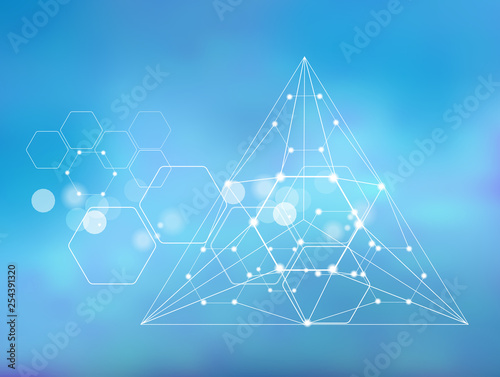 Abstract background with hexagons,