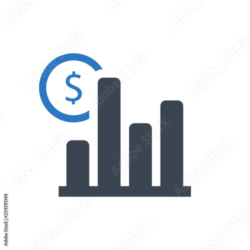 Business graphical report icon