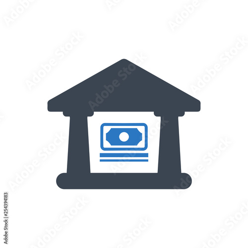 Bank money icon