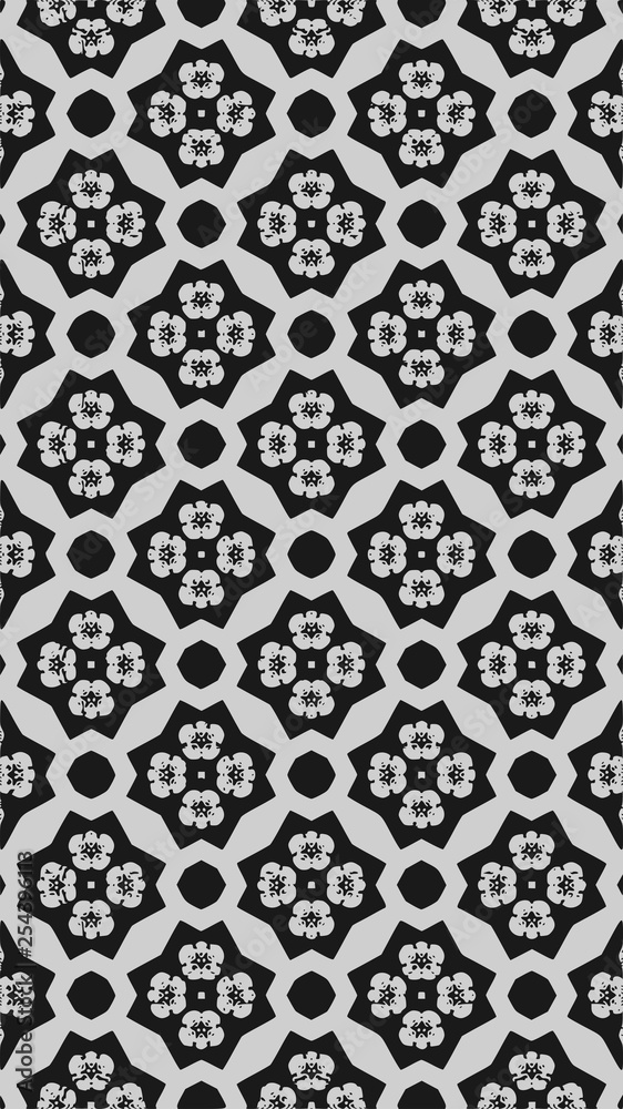Ornate geometric pattern and two-tone abstract background Ornate geometric pattern and two-tone abstract background