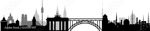 Orient Okzident Brücke skyline // Vektor